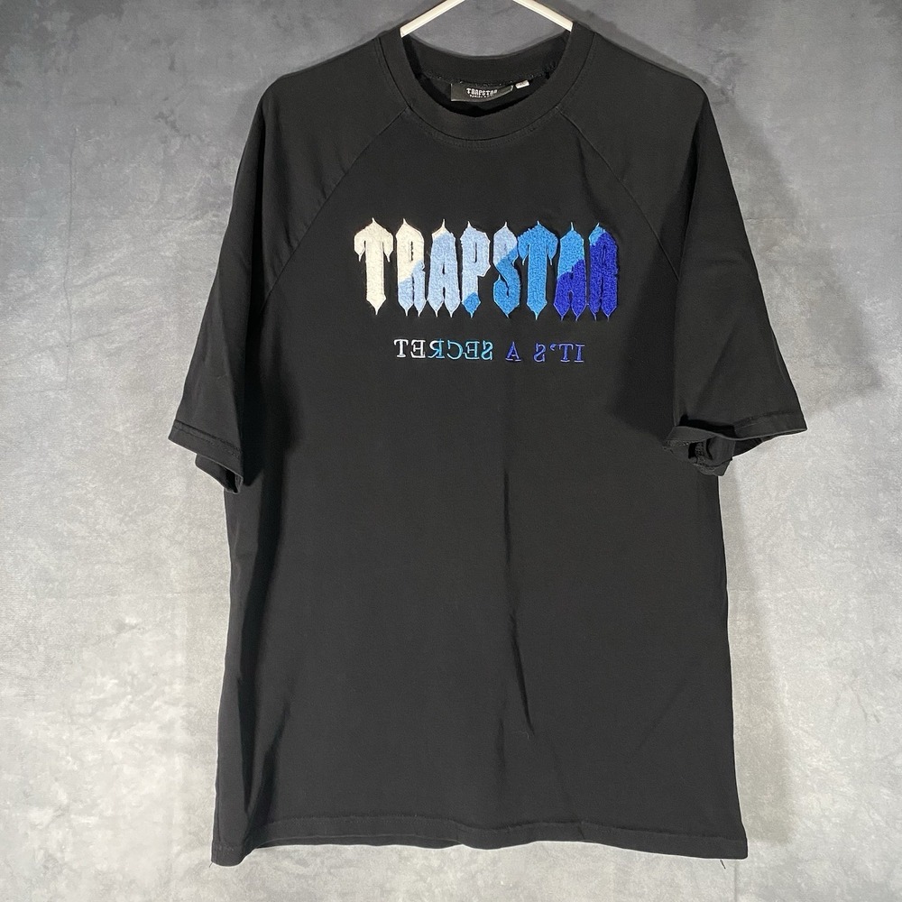 Trapstar It's A Secret Embroidered 3D Graphic‎ Black XL Crew Neck T-Shirt Tee